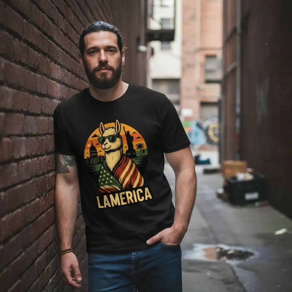 Lama Libre getragen von einer figur aus GTA weiblich produkz t-shirt grün