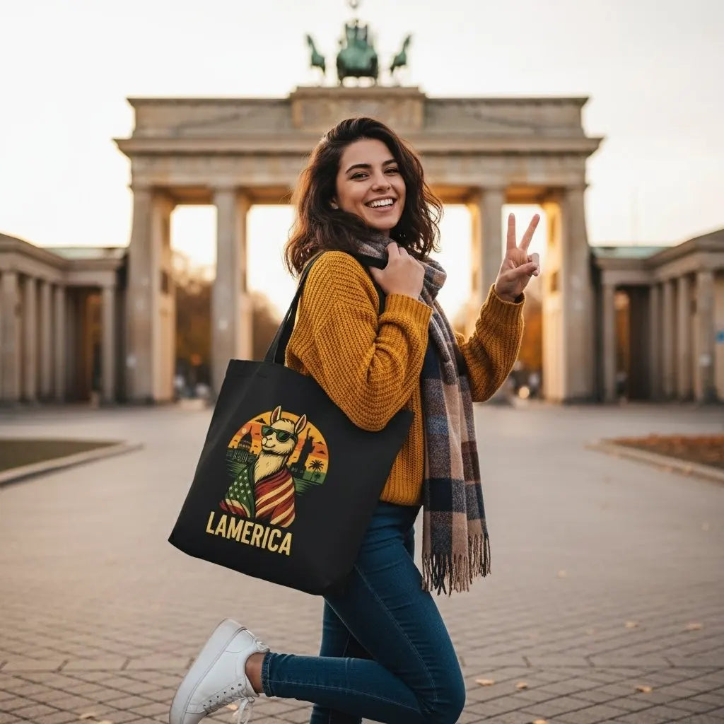 Lamerica Tasche am Brandenburger Tor Berlin - Statement-Tasche für Städtetrips und urbane Abenteuer