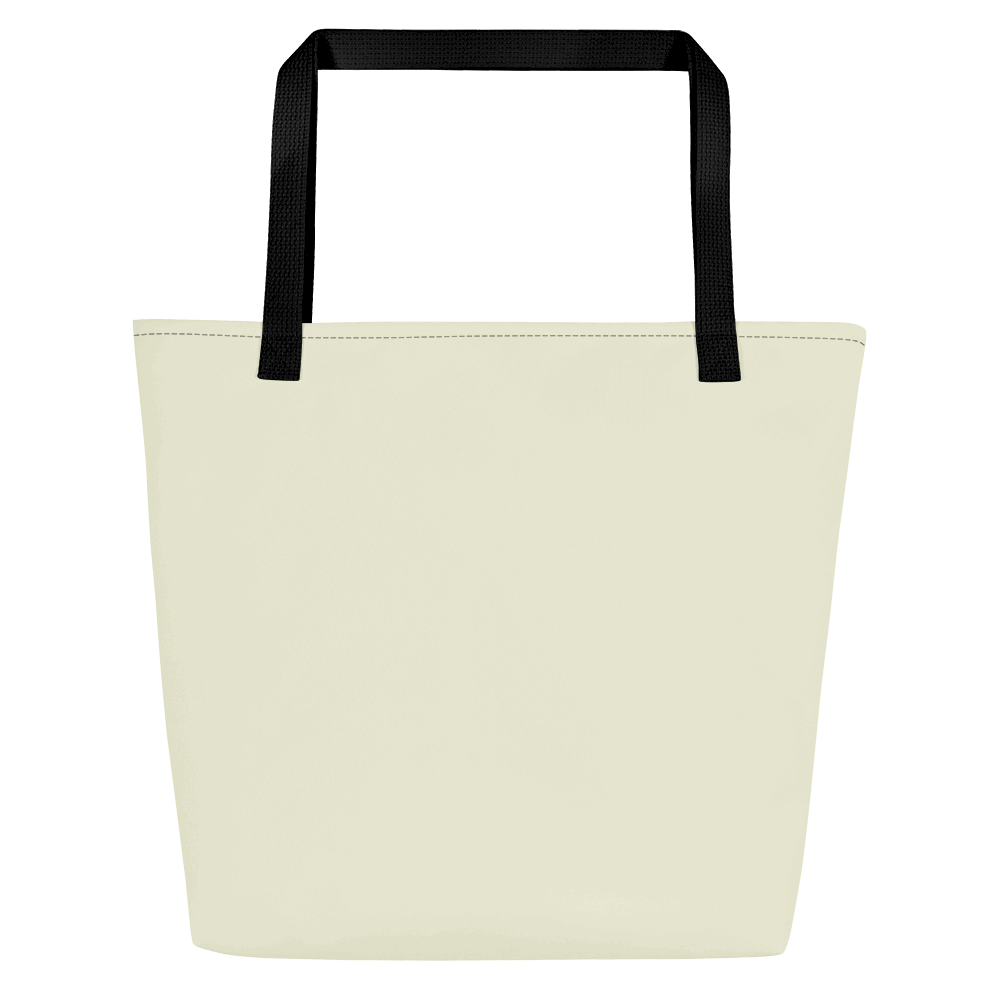 Rückseite der naturfarbenen No Problama Stofftasche.