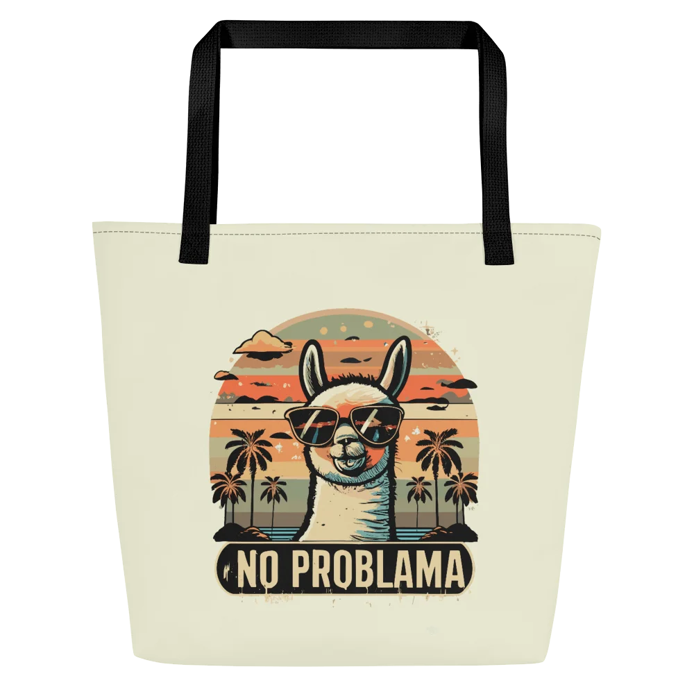 all over in print | Einkaufstasche aus Baumwolle, Stofftasche mit Statement und nachhaltige Alternative zu Plastik