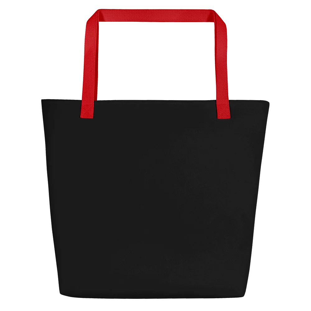 all over in print | Jutebeutel mit Spruch, Stofftasche mit Statement und Einkaufstasche aus Baumwolle