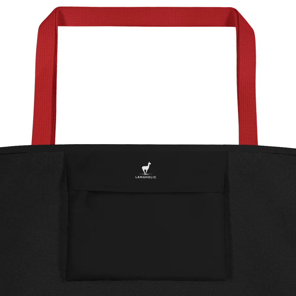 all over in print | Jutebeutel mit Spruch, grosse Schultertasche und praktische Alltags-Tasche