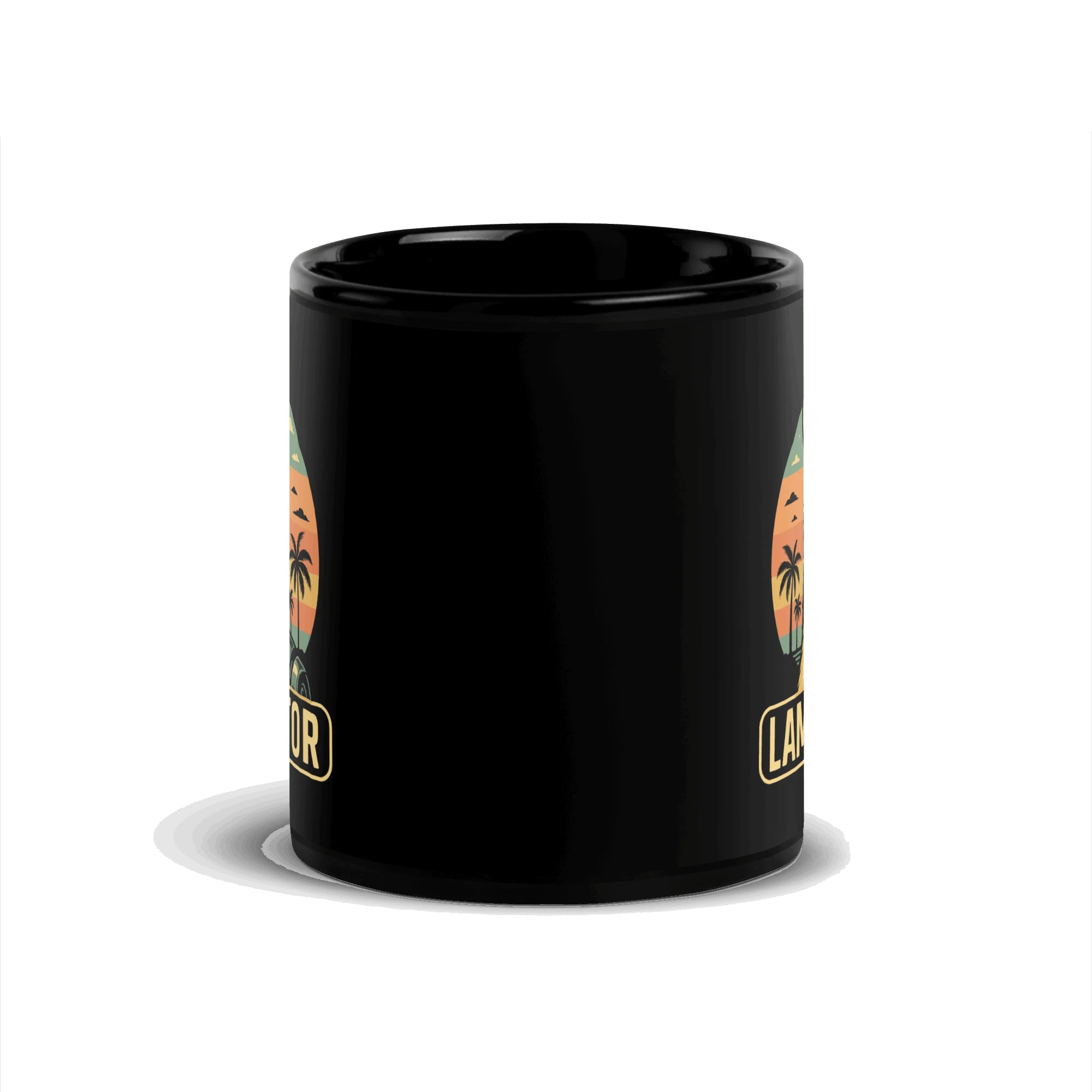 black glossy in mug | Kaffeetasse mit lustigem Spruch, Morgenritual Kaffee und Spuelmaschinenfeste Tasse