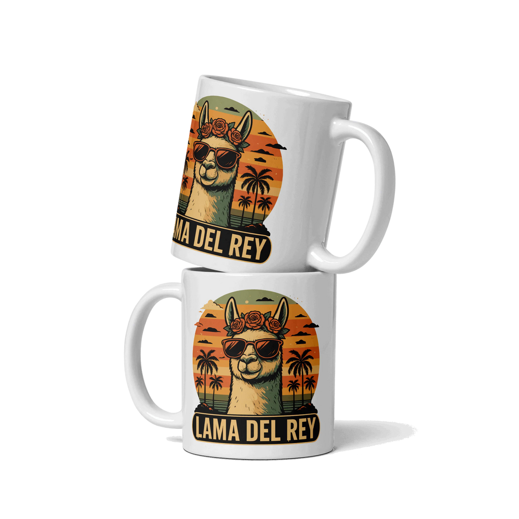 Poetische Tasse 'Lama Del Rey' | Spruch für Kaffeeliebhaber