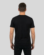 Lama Del Rey T-Shirt für Herren in Schwarz Rückenansicht. Hochwertiges Bio-Baumwoll-Shirt mit perfekter Passform.
