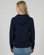 Lama Del Rey Hoodie in Dunkelblau French Navy für Damen Rückenansicht - Fair Fashion Hoodie