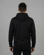 Lama Del Rey Hoodie in klassischem Schwarz für Herren Rückenansicht - Fair Fashion Hoodie