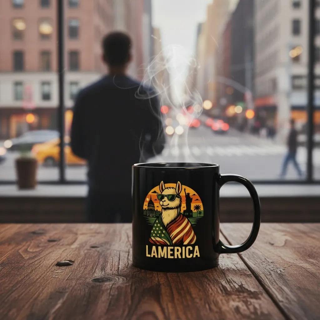lamaholic lamerica in tasse | Spuelmaschinenfeste Tasse, grosse Tasse und Morgenritual Kaffee