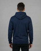 Rückansicht des 'Laminator' Hoodies in French Navy für Herren. Top Geschenkidee für den Gamer-Freund.