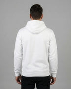 Gamer-Hoodie 'Laminator' in Weiß für Herren (Rückansicht). Perfekt für lange Nächte vor dem PC oder der Konsole.