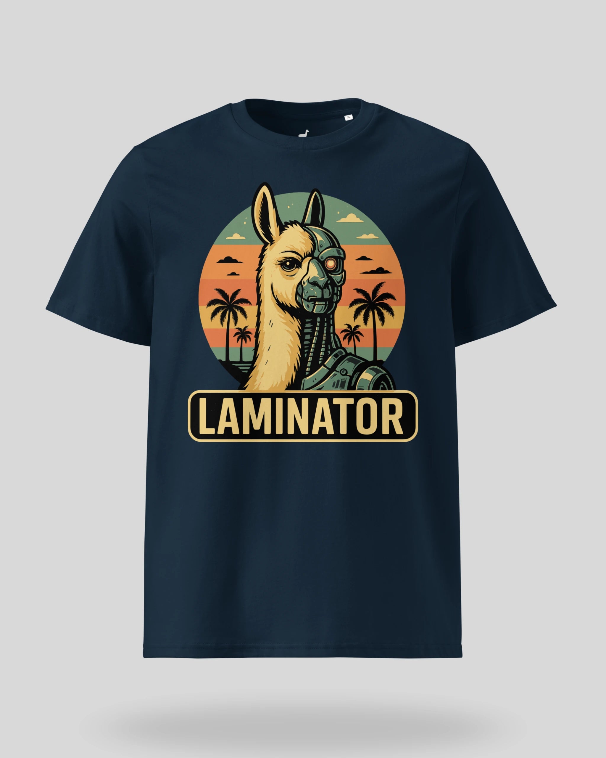 Nerd T-Shirt "Laminator" in French, freigestellte Produktansicht. Für die nächste LAN-Party.
